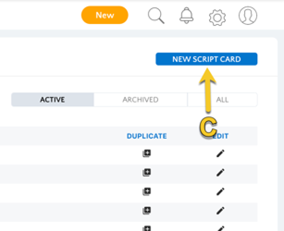 Creating New Script Cards – Storable CRM